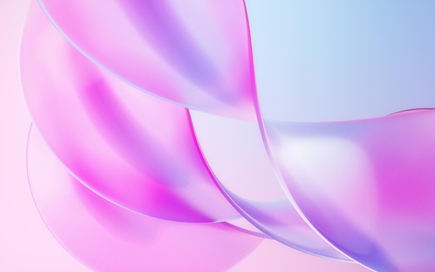 Flujo de onda tela de vidrio transparente renderización en 3D