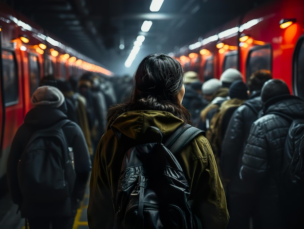 Flujo de personas en el metro IA generativa