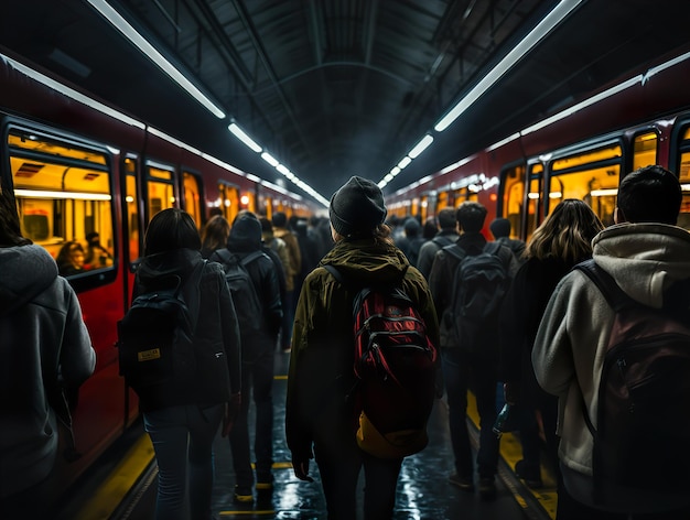 Flujo de personas en el metro IA generativa