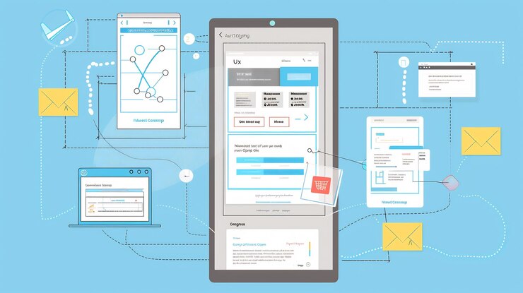 Foto el flujo de trabajo actual de la experiencia del usuario ux integra pruebas multivariadas, wireframing y prototipos.