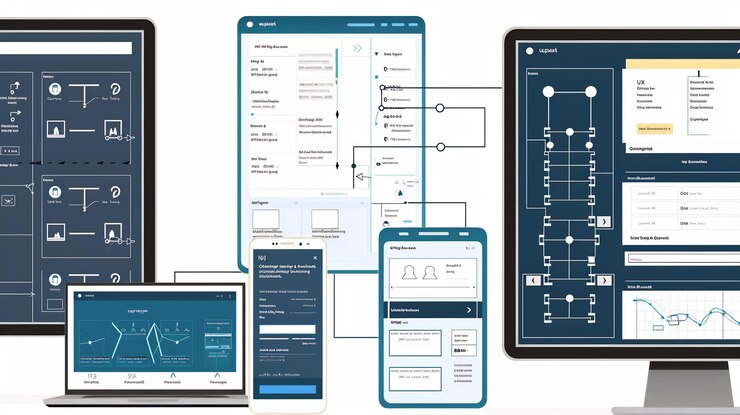 Foto el flujo de trabajo de la experiencia del usuario integra pruebas multivariadas, wireframing y prototipos.