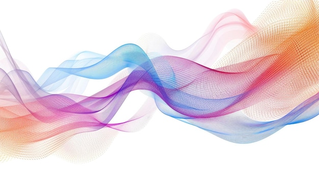 Flujo vibrante ondas abstractas de color en movimiento dinámico