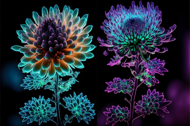 fluoreszierende Blumen