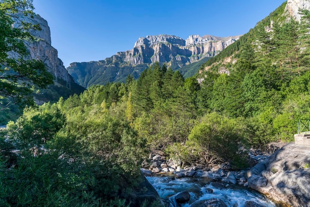 Fluss Ara in Ordesa und Monte Perdido Nationalpark Aragon Huesca Spanien