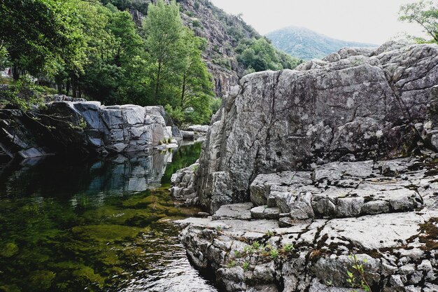 Fluss Chassezac bei Pied-de-borne im Bezirk Lozère in Frankreich