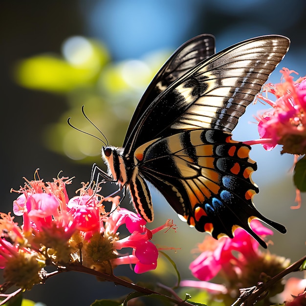 Fluttering Beauty Elevando a sua marca com a fotografia de borboletas gerada