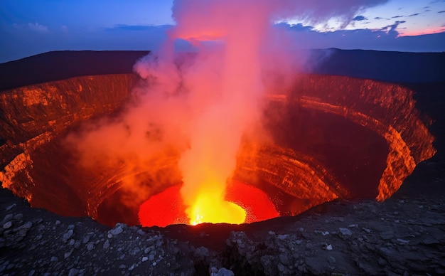 Fluxo de lava do vulcão Generative AI