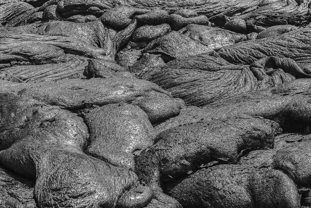 fluxo de lava no campo de lava Hawaii volcanoes National Park