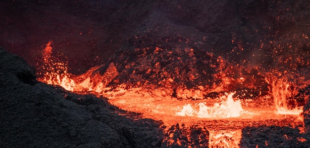 Foto fluxo de lava