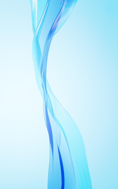 Fluxo de pano transparente de fundo 3D renderização 3D ilustração