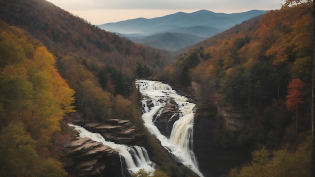 Fluxo limpo da paisagem aquática cênica molhada