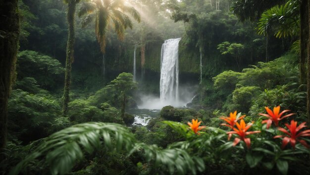 Fluxo limpo da paisagem aquática cênica molhada