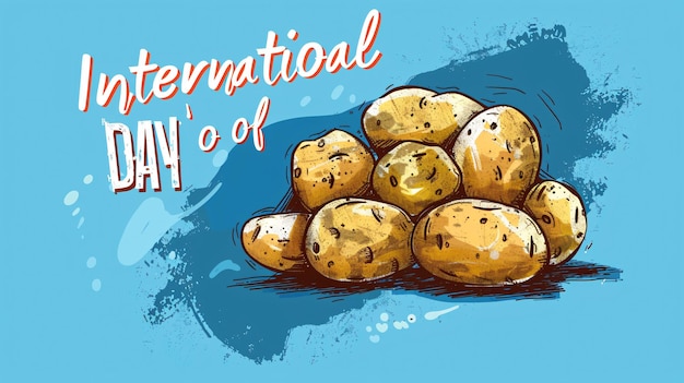 Flyer de celebración del Día Nacional de la Patata Diseño plano gráfico vectorial con un tema festivo de la patata