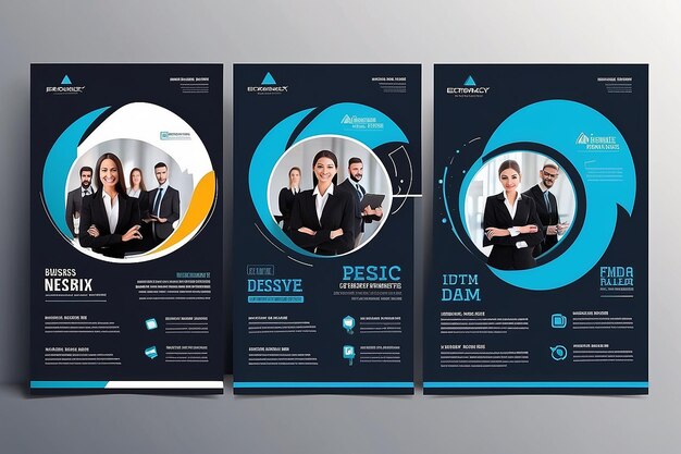 flyer de negócios corporativos design vetorial corporativo