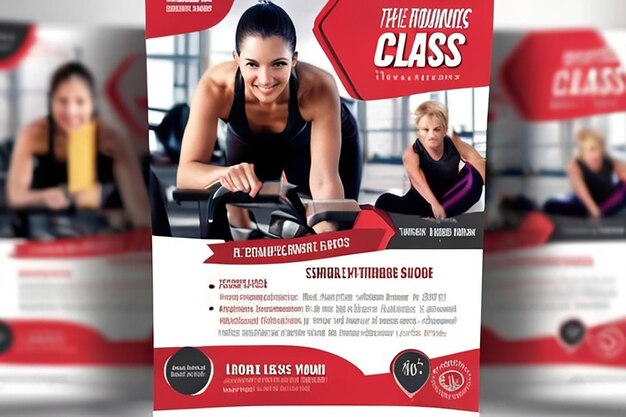 Foto flyer de uma aula de fitness revigorante