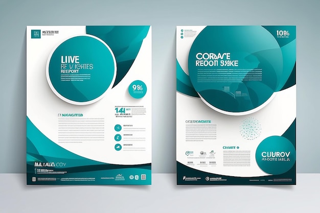 Flyer-Design Coverbroschüre oder Flyer-Design für Unternehmensberichte