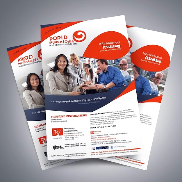Flyer-Design für ein Unternehmen, das sich auf internationale Einkäufe spezialisiert hat