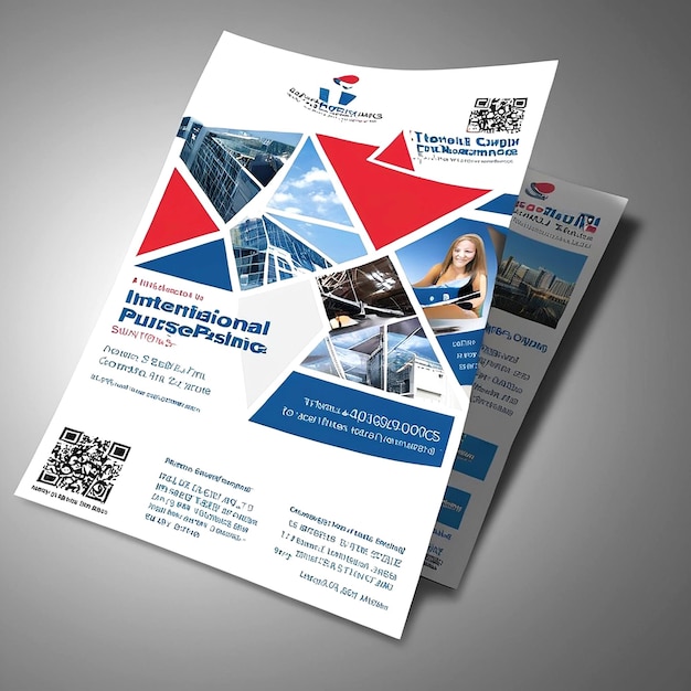 Flyer-Design für ein Unternehmen, das sich auf internationale Einkäufe spezialisiert hat