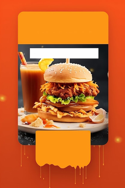 Foto flyer- oder banner-design für eine verkaufs- und werbekampagne für fastfood-restaurants