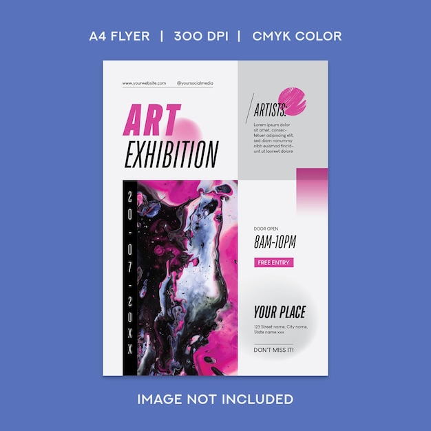 Foto flyer zur kunstausstellung