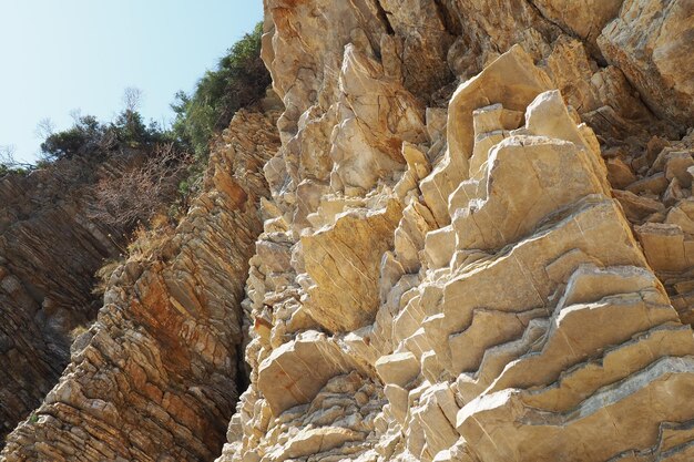 Flysch é uma série de rochas sedimentares marinhas de origem predominantemente clástica e caracterizadas pela alternância de camadas litológicas Balcãs Montenegro Budva Mogren beach