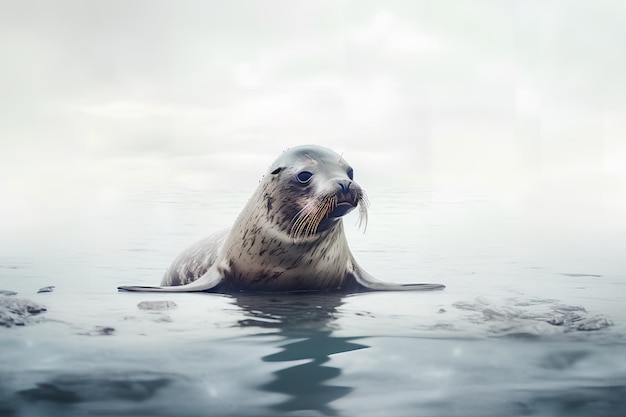 Una foca en el agua