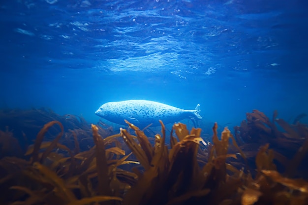 foca foto submarina en la naturaleza salvaje