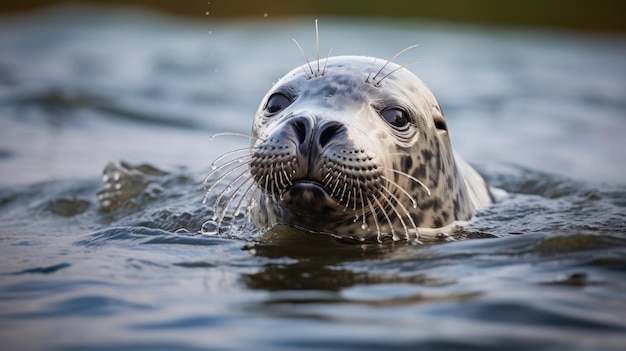 La foca gris en la naturaleza