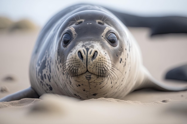 Foca en la playa generativa ai