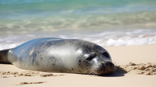 Una foca en la playa de puerto vallarta