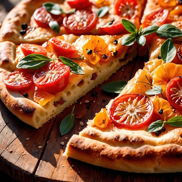 Focaccia frisch gebackenes Brot Grundnahrungsmittel für Mahlzeiten