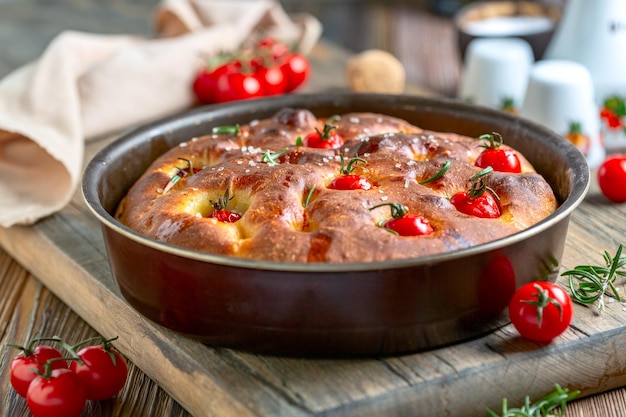 Focaccia tradicional italiana