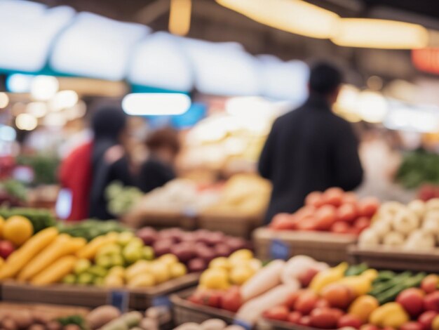 foco de tiro do mercado em preto fundo aconchegante desfocado