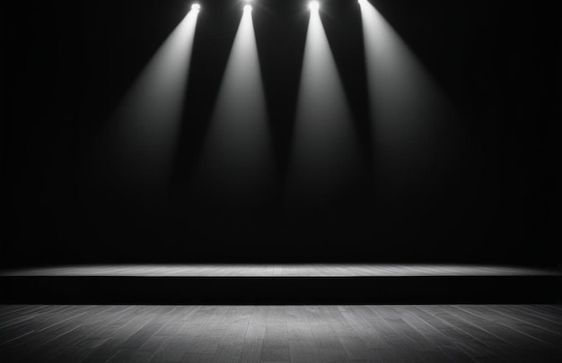 Los focos se iluminan con el escenario vacío