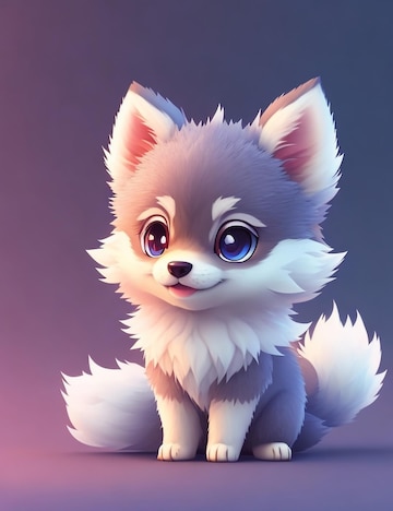 Lobo Anime Minúsculo E Hiperrealista Fofo De Pokemon. Gerar Ai. Ilustração  Stock - Ilustração de lobo, sorriso: 278200323