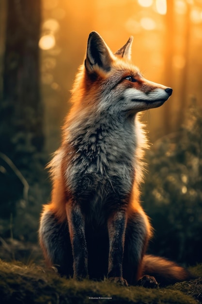 Fofo lindo raposa fotografia de vida selvagem generativa AI