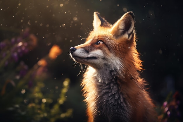 Fofo lindo raposa fotografia de vida selvagem generativa AI