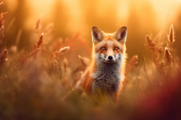 Fofo lindo raposa fotografia de vida selvagem generativa AI