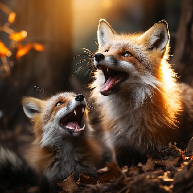 Fofo lindo raposa fotografia de vida selvagem generativa AI