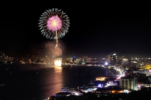 Foto fogo de artifício de pattaya