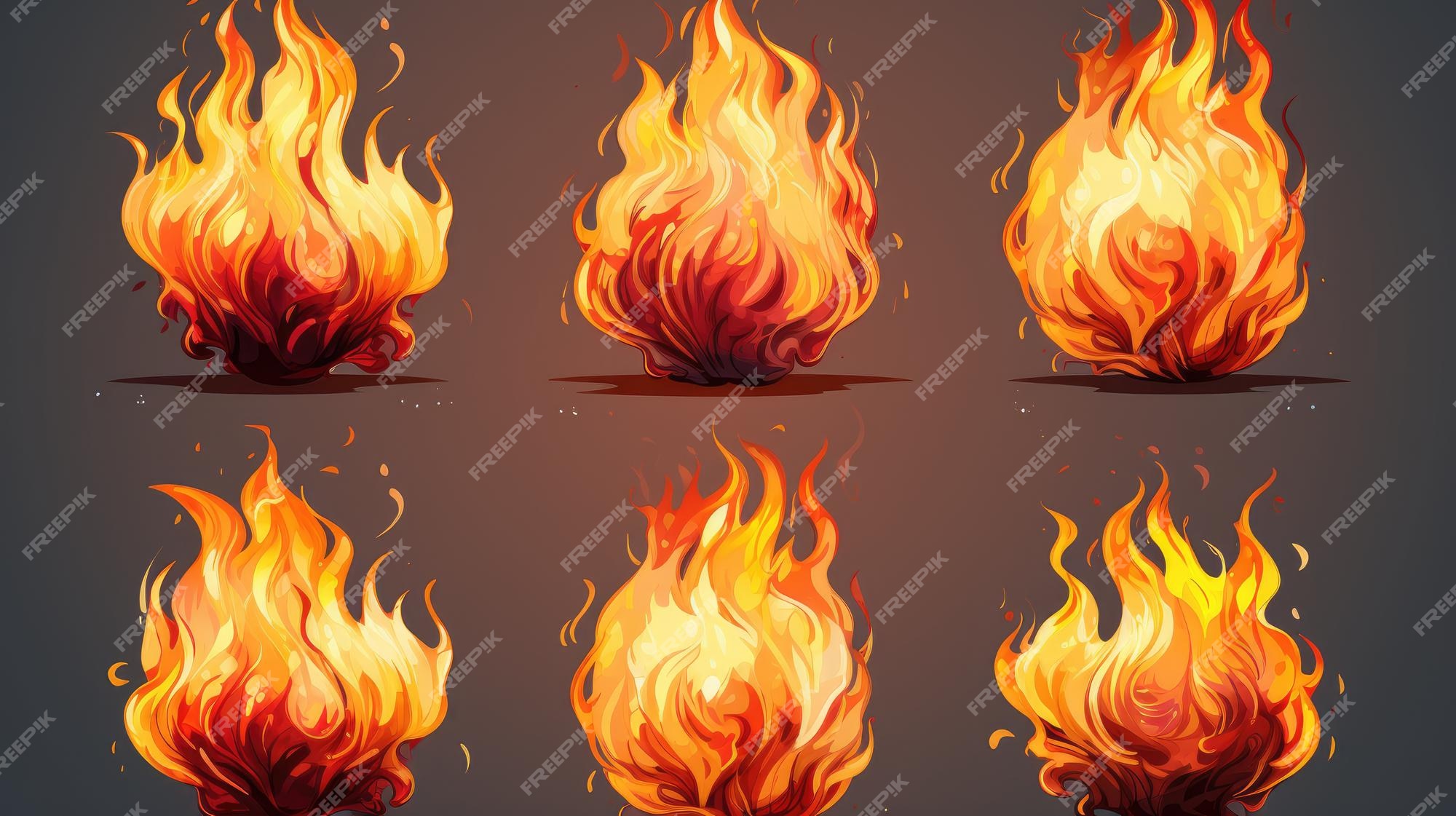 Coleção De Chamas De Desenho Animado. Fogo Quente Chama Isola Calor  Vermelho Brilhante. Efeito De Tocha Dos Elementos Gráficos De Ilustração do  Vetor - Ilustração de inferno, fogueira: 231282691