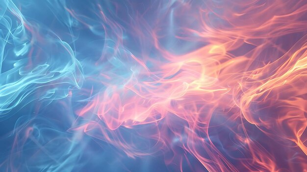 Foto fogo e gelo abstracto chamas azuis e vermelhas arte digital