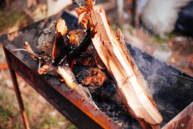 fogo na lareira