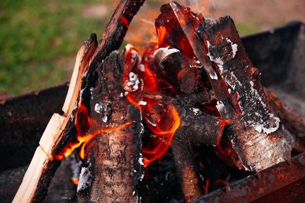 fogo na lareira