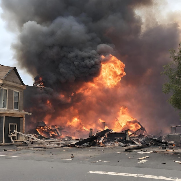 Foto fogo queimando fumaça natureza inferno destrutivo desencadeado