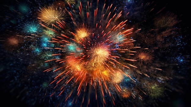 fogos de artifício fundo HD 8K papel de parede Banco de Imagem Fotográfica