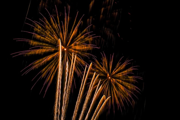 Fogos de artifício iluminam o céu em uma exibição deslumbrante