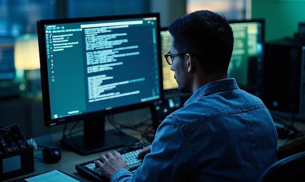 Fokussierte Programmierer-Codierung in der Nacht