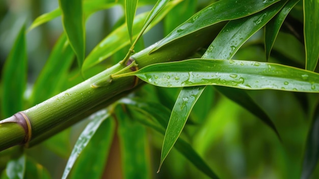 folha de bambu