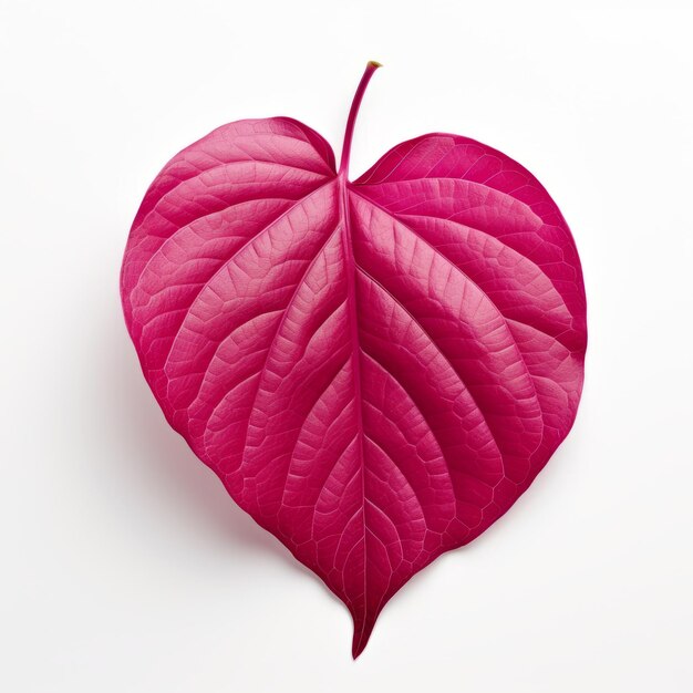 Foto folha de fuquia em fundo branco estilo valentine penrose